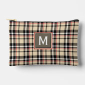 Rood Beige Tan Zwart Wit Schotten Clan Plaid Patro Etui (Voorkant)