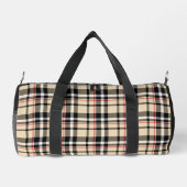 Rood Beige Tan Zwart Wit Schotten Clan Plaid Patro Plunjezak (Achterkant)