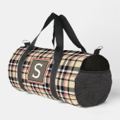 Rood Beige Tan Zwart Wit Schotten Clan Plaid Patro Plunjezak (Rechterhoek)