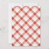 Rood & Beige Tartan Plaid Script Kerstfeest Kaart (Achterkant)