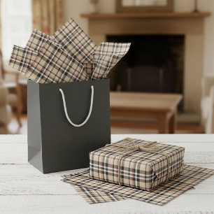 Rood Beige Zwart Witte Vierkanten Tartan Schotse R Tissuepapier