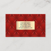 Rood bekleed | Goud metaal Visitekaartje (Achterkant)