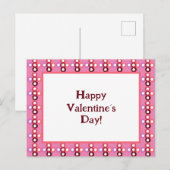 Rood bellenpatroon briefkaart (Voorkant / Achterkant)