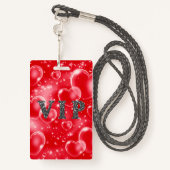 Rood belletje hoort thuis VIP-paspoort Badge (Achterkant met draagriem)