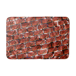 Rood, belletjes bij het rooien of bakstenen effect badmat