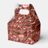 Rood, belletjes bij het rooien of bakstenen effect bedankdoosjes (Achterkant)