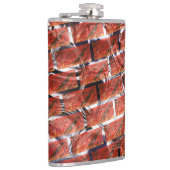 Rood, belletjes bij het rooien of bakstenen effect heupfles (Rechts)