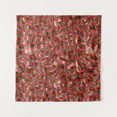 Rood, belletjes bij het rooien of bakstenen effect wandkleed (Voorkant (horizontaal))