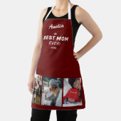 Rood Beste Moeder Ooit Moederdag Keepsake 3 Foto Schort (Insitu)