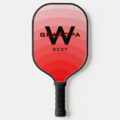 Rood Beste Opa Monogramed Pickleball Paddle (Voorkant)