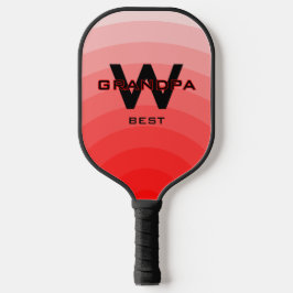 Rood Beste Opa Monogramed Pickleball Paddle