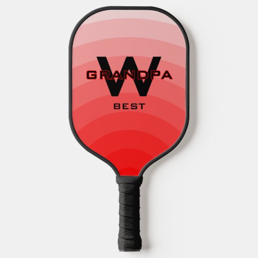 Rood Beste Opa Monogramed Pickleball Paddle (Voorkant)