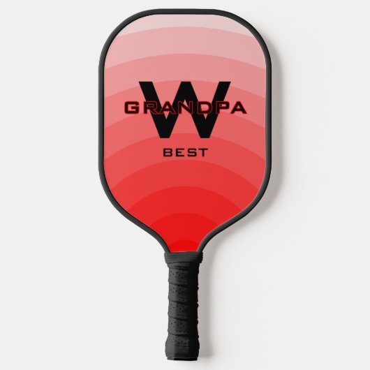 Rood Beste Opa Monogramed Pickleball Paddle (Achterkant)