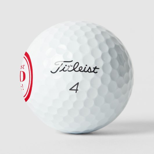 Rood Beste Pap Door Par Vaderdag Golfballen (Logo)