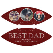 Rood Beste Papa`s Dag 3 Fotocollage American Football (Panelen)