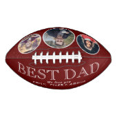 Rood Beste Papa`s Dag 3 Fotocollage American Football (Voorkant)