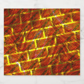 Rood bevlekt, gekrast, gouden raster of bakstenen  bier etiket (Enkel label)