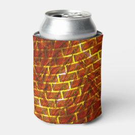 Rood bevlekt, gekrast, gouden raster of bakstenen  blikjeskoeler