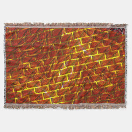 Rood bevlekt, grijs, gouden rooster of steenslag deken