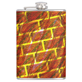 Rood bevlekt, grijs, gouden rooster of steenslag heupfles