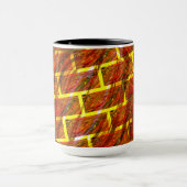 Rood bevlekt, grijs, gouden rooster of steenslag mok (Midden)