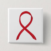 Rood bewustzijn aangepaste kunstspellen vierkante button 5,1 cm (Voorkant)