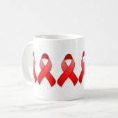 Rood bewustzijn Mok lint (Voorkant links)