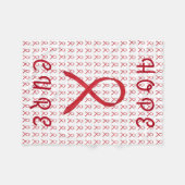 Rood bewustzijn Ribbon Blood Cancer Fleece Blanket (Voorkant (Horizontaal))