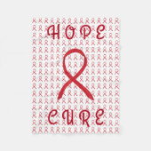 Rood bewustzijn Ribbon Blood Cancer Fleece Blanket (Voorkant)