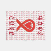 Rood bewustzijn Ribbon Blood Cancer Fleece Blanket (Voorkant (Horizontaal))