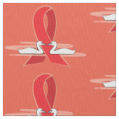 Rood bewustzijn Ribbon met scheuren Stof (Close Up)