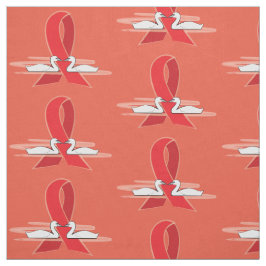 Rood bewustzijn Ribbon met scheuren Stof