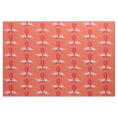 Rood bewustzijn Ribbon met scheuren Stof (Fat Quarter)