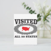 rood bezocht alle staten briefkaart (Staand voorkant)