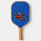 Rood Bi-vlak Blauwe Cirkels Lussen Pickleball Paddle (Voorkant)