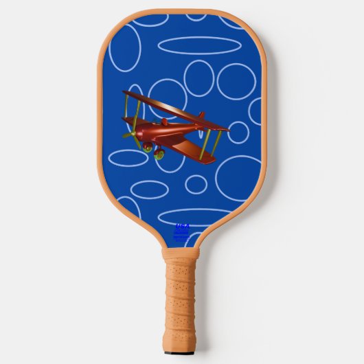Rood Bi-vlak Blauwe Cirkels Lussen Pickleball Paddle (Achterkant)