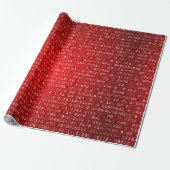 Rood binair codenummer cadeaupapier (Uitgerold)