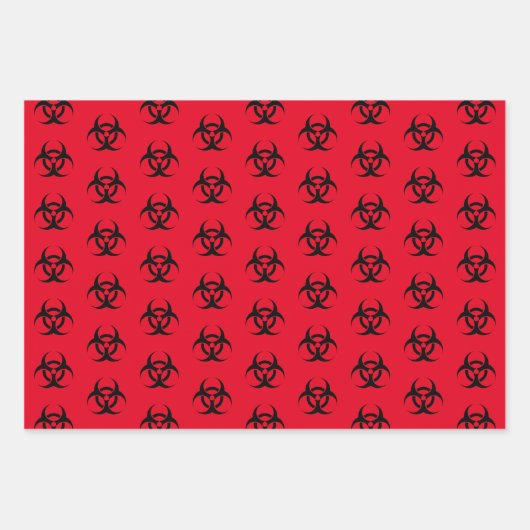 Rood biogevaar inpakpapier vel (Voorkant 3)