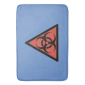 Rood biogevaarbord badmat (Voorkant Verticaal)