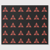 Rood biogevaarbord cadeaupapier (Vlak)