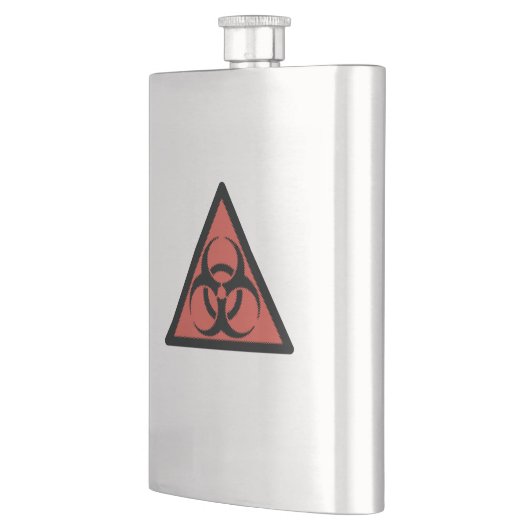 Rood biogevaarbord flacon (Links)