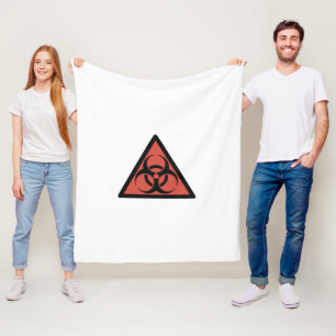 Rood biogevaarbord fleece deken