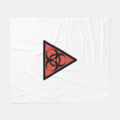 Rood biogevaarbord fleece deken (Voorkant (Horizontaal))