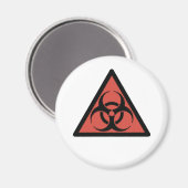 Rood biogevaarbord magneet (Voorkant / Achterkant)