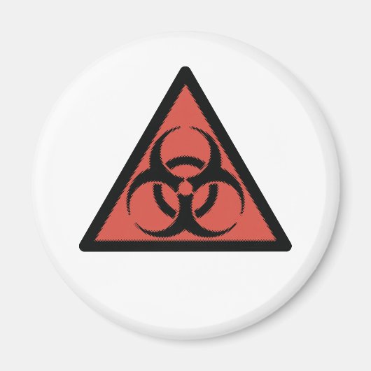 Rood biogevaarbord magneet (Voorkant)