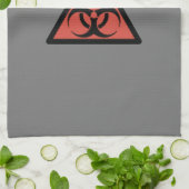 Rood biogevaarbord theedoek (Gevouwen)