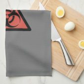 Rood biogevaarbord theedoek (Quarter Fold)