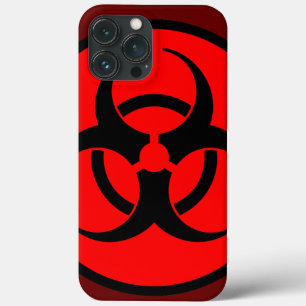 Rood biogevaarsymbool iPhone 13 pro max hoesje