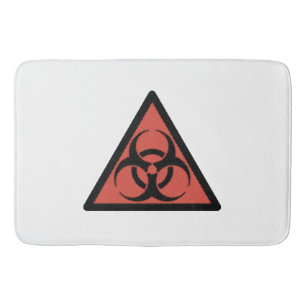 Rood biohazard-teken badmat