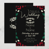 Rood Black Green Tribal African Weddenschap Kaart (Voorkant / Achterkant)